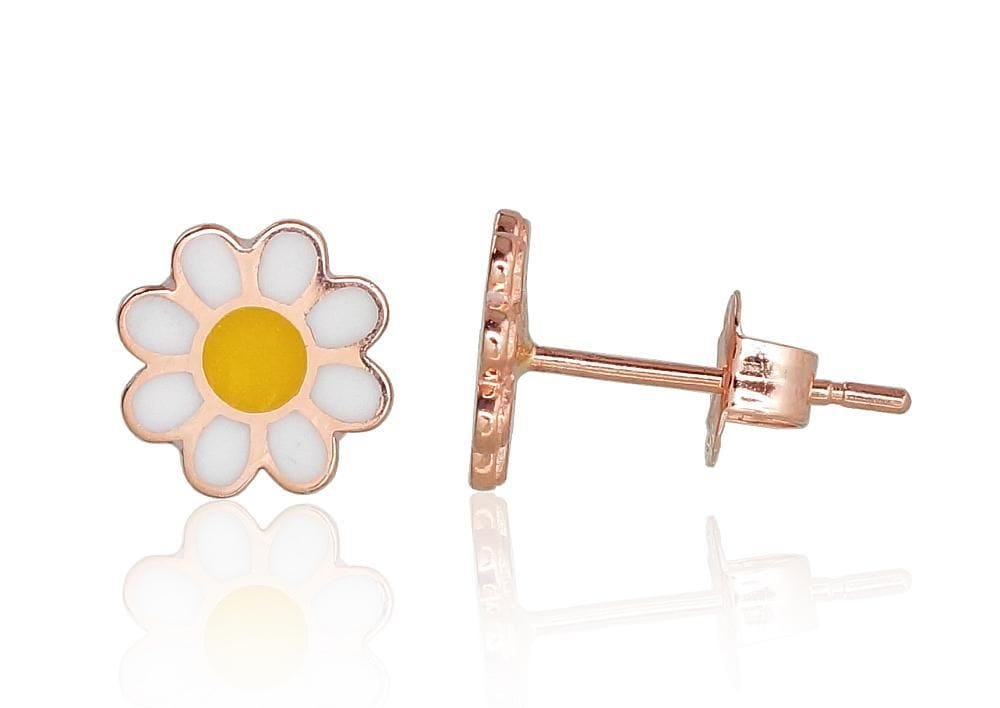 Kullast naelkõrvarõngad #1200956(Au-R)_ML-W+ML-Y, Punane Kuld 585°, Juveeliemail - Premiumkellad