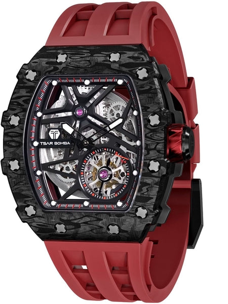 Meeste käekell Tsar Bomba Elemental Carbon Fiber Automatic TB8209CF-02 - Premiumkellad