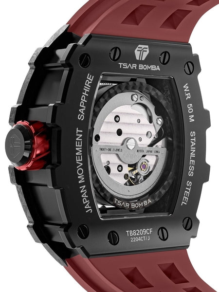 Meeste käekell Tsar Bomba Elemental Carbon Fiber Automatic TB8209CF-02 - Premiumkellad