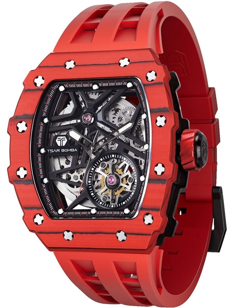 Meeste käekell Tsar Bomba Elemental Carbon Fiber Automatic TB8209CF-07 - Premiumkellad