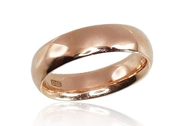 Kullast abielusõrmus #1100271(Au-R), Punane Kuld 585° - Premiumkellad