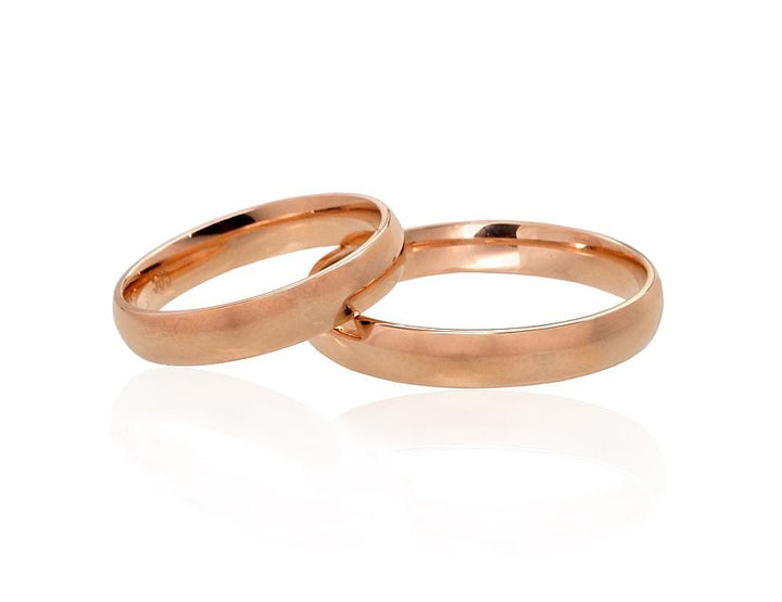 Kullast abielusõrmus #1101091(Au-R), Punane Kuld 585° - Premiumkellad