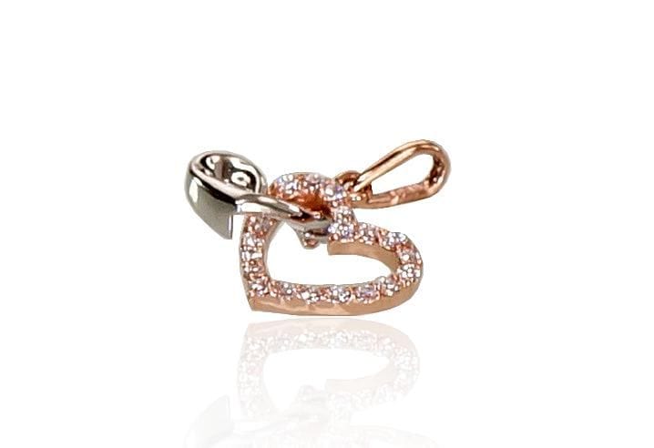 Kuldripats #1300352(Au-R+Au-W)_CZ, Valge/Punane Kuld 585°, Tsirkonid - Premiumkellad