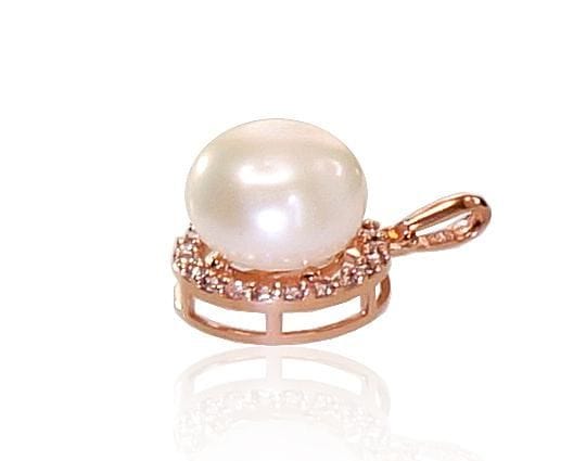 Kuldripats #1300361(Au-R)_CZ+PE, Punane Kuld 585°, Tsirkonid , Pärlitest - Premiumkellad