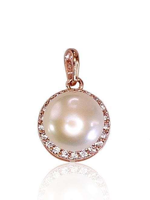 Kuldripats #1300361(Au-R)_CZ+PE, Punane Kuld 585°, Tsirkonid , Pärlitest - Premiumkellad