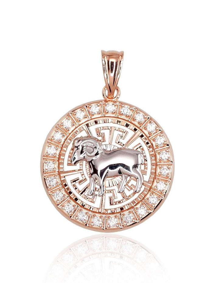 Kuldripats #1300450(Au-R+PRh-W)_CZ, Punane Kuld 585°, roodium (kate) , Tsirkonid - Premiumkellad