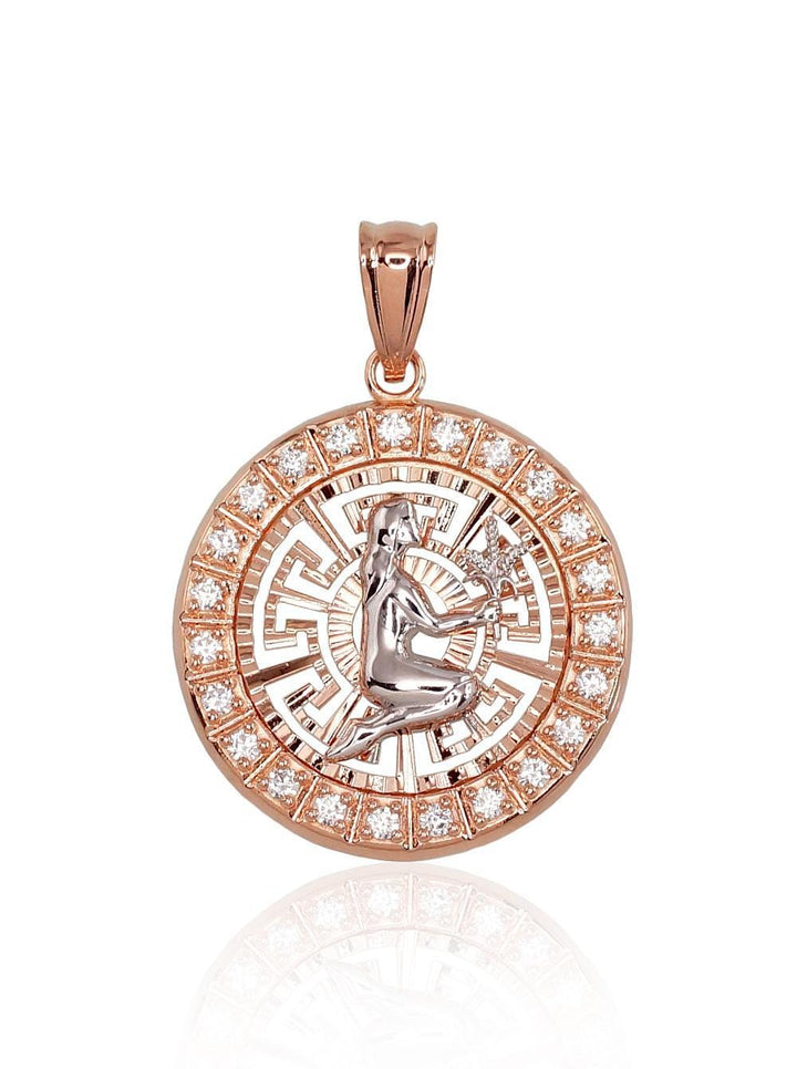 Kuldripats #1300455(Au-R+PRh-W)_CZ, Punane Kuld 585°, roodium (kate) , Tsirkonid - Premiumkellad