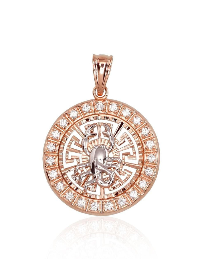 Kuldripats #1300457(Au-R+PRh-W)_CZ, Punane Kuld 585°, roodium (kate) , Tsirkonid - Premiumkellad