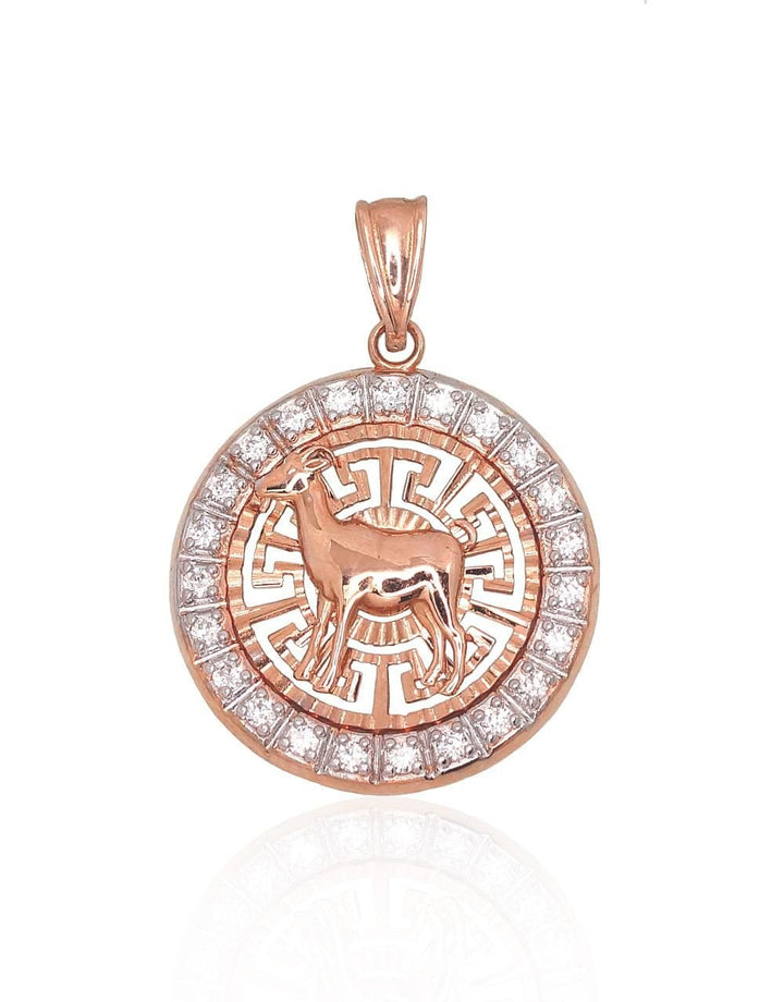 Kuldripats #1300459(Au-R+PRh-W)_CZ, Punane Kuld 585°, roodium (kate) , Tsirkonid - Premiumkellad