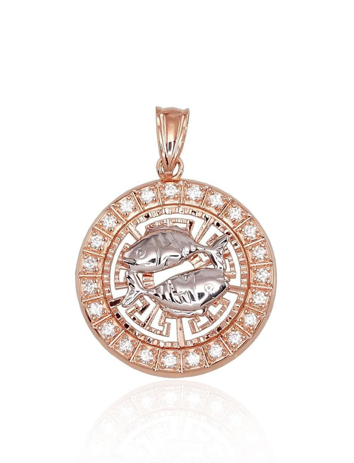 Kuldripats #1300461(Au-R+PRh-W)_CZ, Punane Kuld 585°, roodium (kate) , Tsirkonid - Premiumkellad