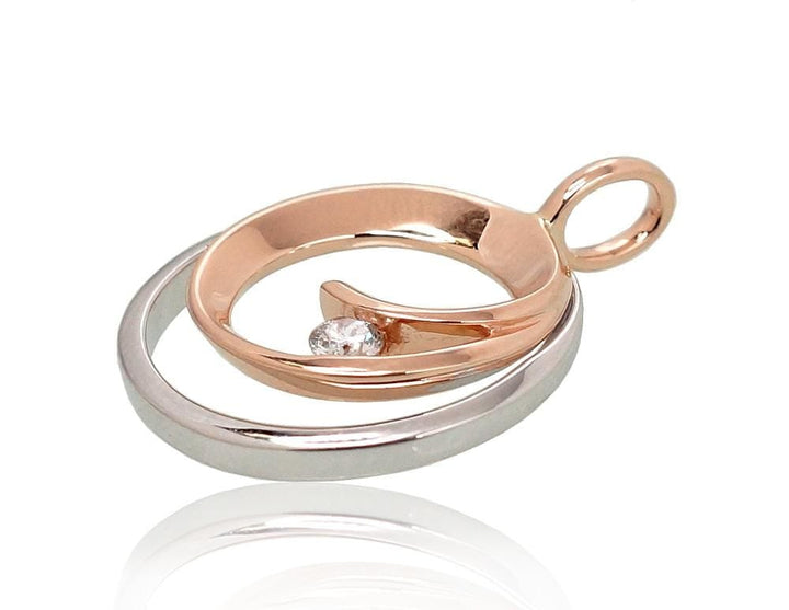 Kuldripats #1300548(Au-R+Au-W)_DI, Valge/Punane Kuld 585°, Briljant - Premiumkellad