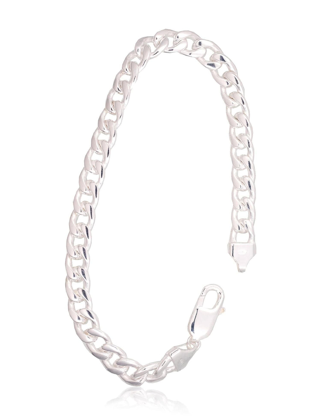 Hõbekett Curb 7 mm #2400139-bracelet, Hõbe 925° - Premiumkellad