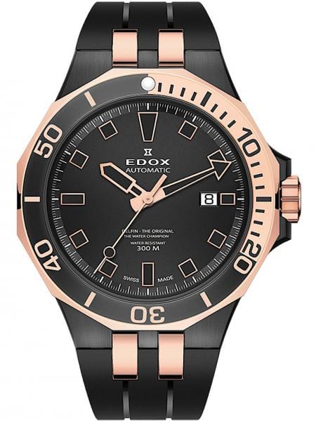 Meeste käekell Edox Delfin Diver 80110-357NRCA-NIR - Premiumkellad