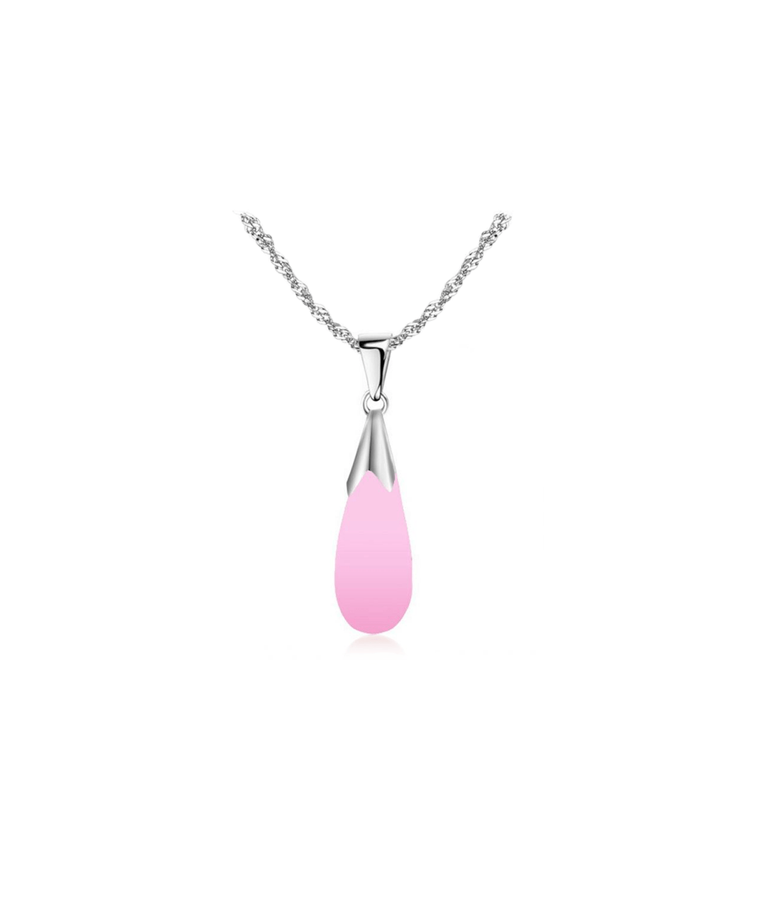 Tilgakujulise roosa opaaliga kaelakee - Premiumkellad